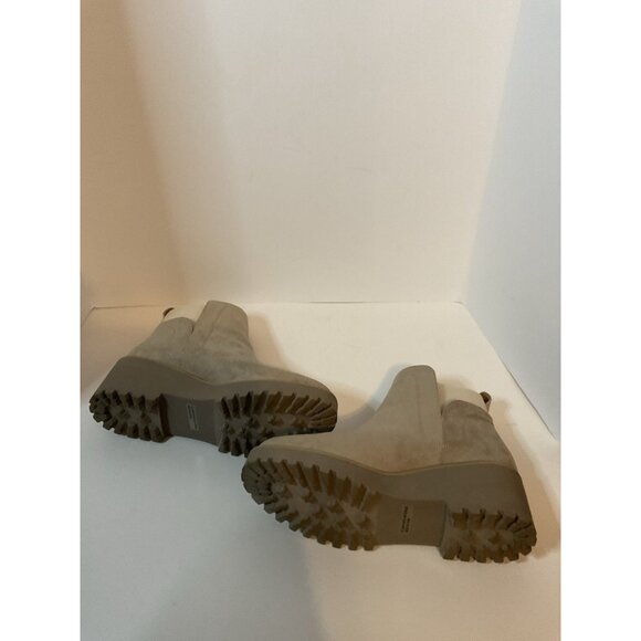 Dolce Vita Tan Pull On Rango Faux Suede Wedge Ankle Boot Booties Size 9 - Picture 6 of 6